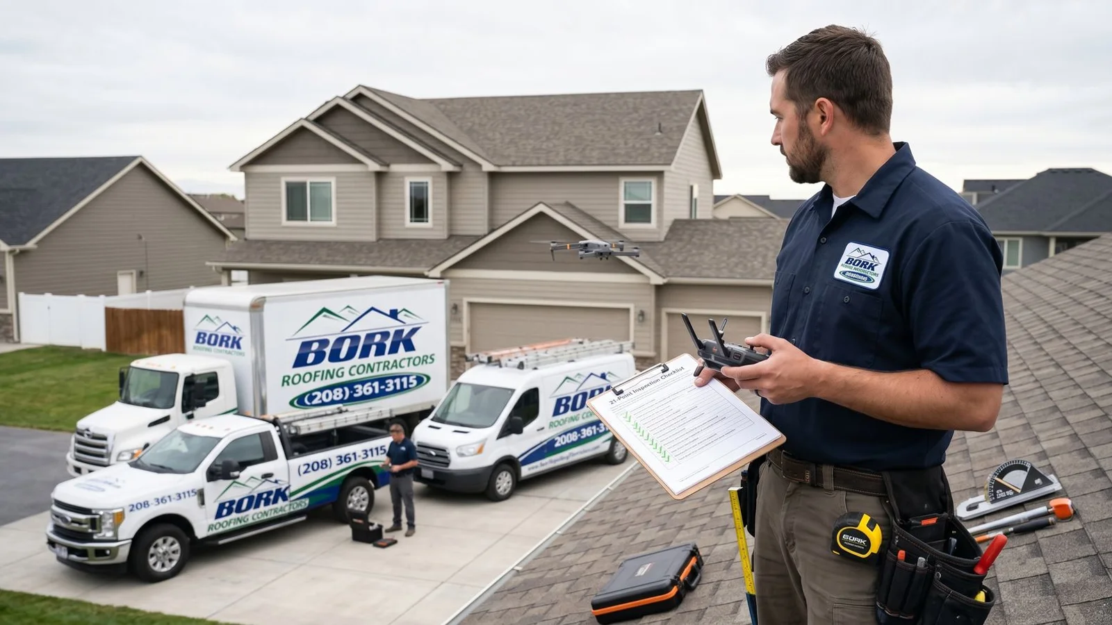 21-point roof inspection on Meridian home